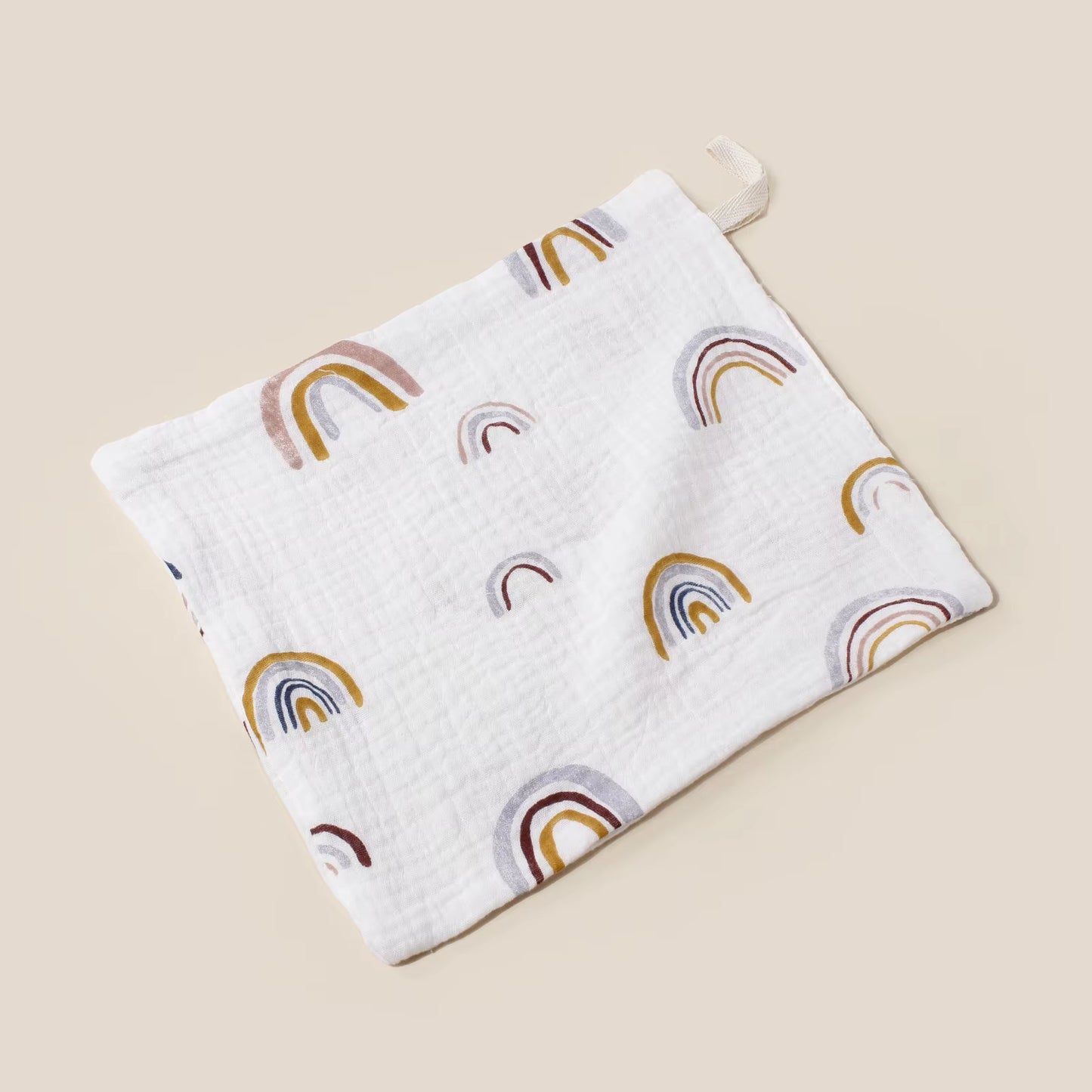 Multicolor 100% Natural Premium Cotton Muslin Washcloths Soft Newborn Face Towel Wash Cloth for Sensitive Skin
