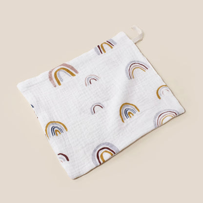 Multicolor 100% Natural Premium Cotton Muslin Washcloths Soft Newborn Face Towel Wash Cloth for Sensitive Skin