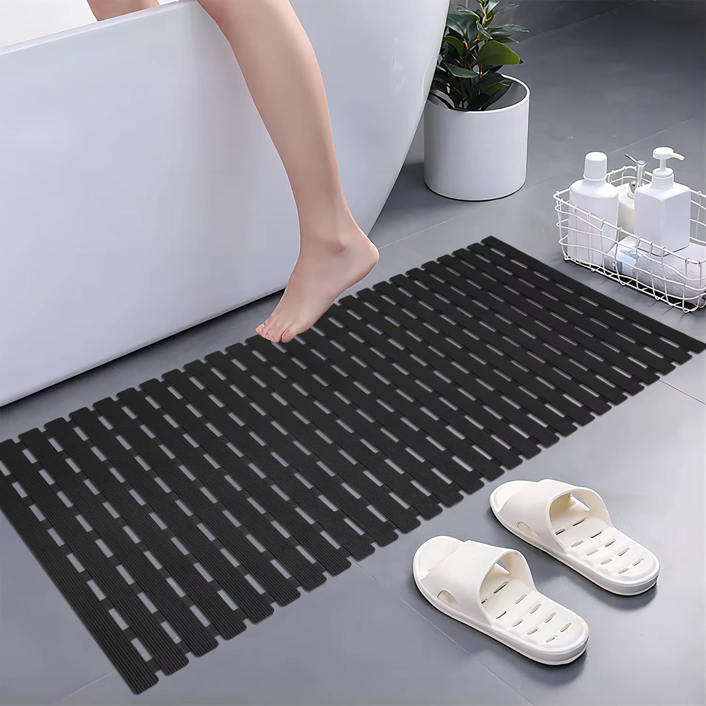 Modern Eco-Friendly PVC Spa Bath Mat Anti-Slip Hydrophobic Household Bath Mat Anti-Slip Design for Safe Footing