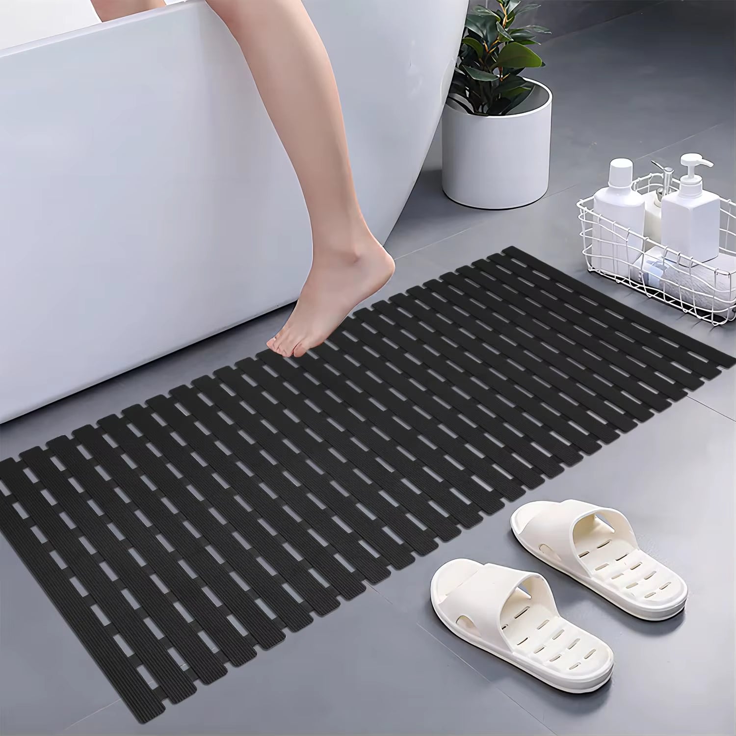 Modern Eco-Friendly PVC Spa Bath Mat Anti-Slip Hydrophobic Household Bath Mat Anti-Slip Design for Safe Footing