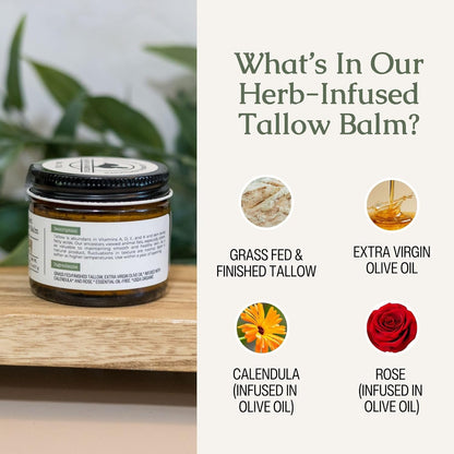 Hearth & Homestead Whipped Beef Tallow for Skin & Face, Unscented, 1.3Oz | 100% Grass Fed & Finished, Eczema Cream & Body Butter, Only Organic Ingredients, for Skin & Face