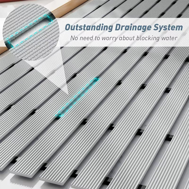 Modern Eco-Friendly PVC Spa Bath Mat Anti-Slip Hydrophobic Household Bath Mat Anti-Slip Design for Safe Footing