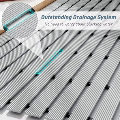 Modern Eco-Friendly PVC Spa Bath Mat Anti-Slip Hydrophobic Household Bath Mat Anti-Slip Design for Safe Footing